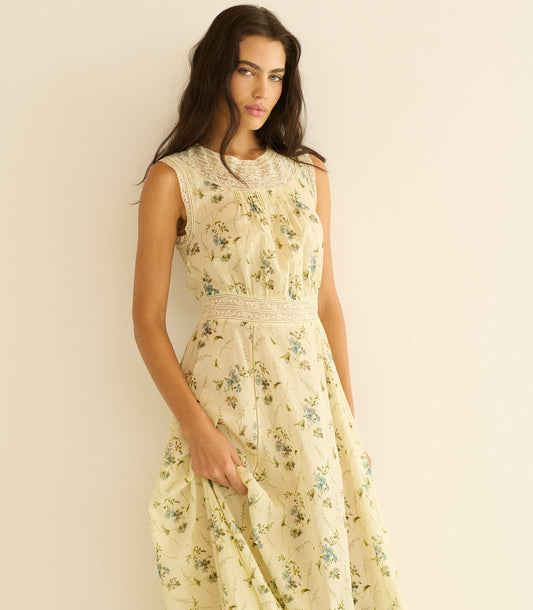 LILIANE DRESS -- SUNSHINE PRAIRIE ROSE